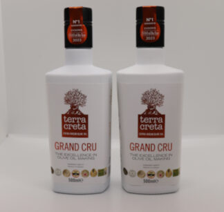 2 X 500ML Terra Creta Grand Cru - Gourmet Ekstra Jomfruolivenolie - Koldpresset - Første presning - Se mere ...